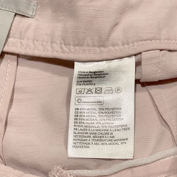 H&M Pink High Waist Chino Polyester Shorts Size 10 - Picture 8 of 8